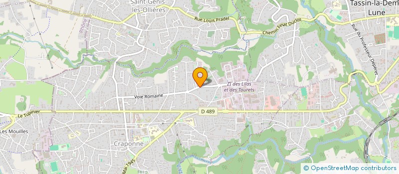 localisation de l'entreprise TRAVAUX LYONNAIS D'AMENAGEMENT INTERIEUR ET EXTERIEUR TLD à CRAPONNE