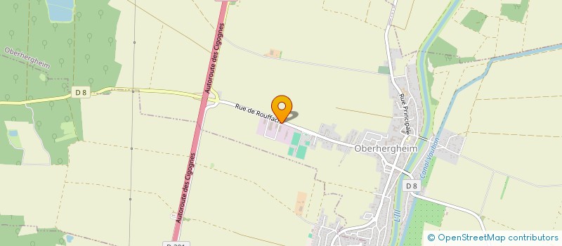 localisation de l'entreprise TRAVAUX METALLURGIQUES ALSACE  OBERHERGHEIM