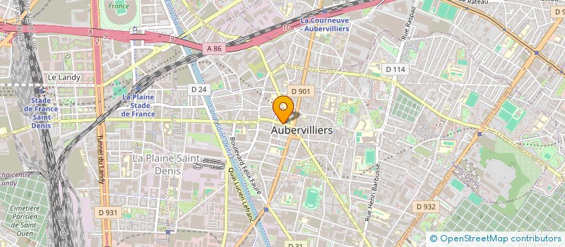 localisation de l'entreprise TRAVAUX NET  AUBERVILLIERS