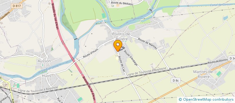 localisation de l'entreprise TRAVAUX PATTARO 31  POINTIS-DE-RIVIERE