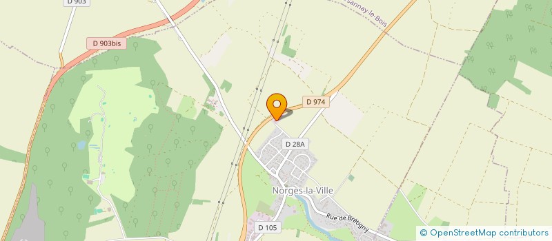 localisation de l'entreprise TRAVAUX PAYSAGER FORESTIER  NORGES-LA-VILLE