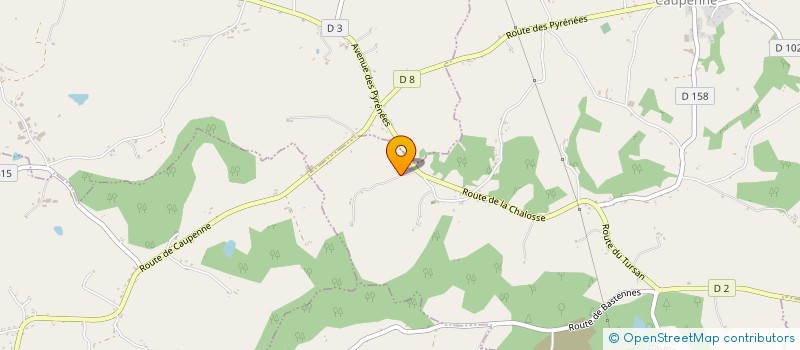 localisation de l'entreprise TRAVAUX PAYSAGERS SERVICES 40  CAUPENNE