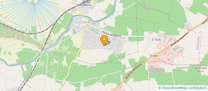 localisation de l'entreprise TRAVAUX PUBLICS 34 à COLOMBIERS