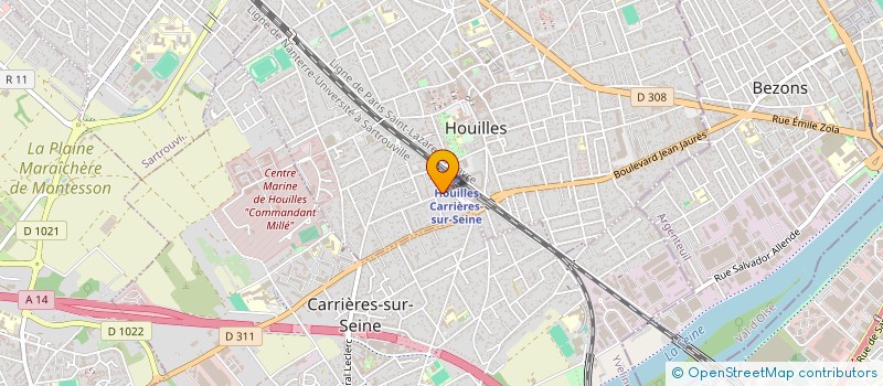 localisation de l'entreprise TRAVAUX PUBLICS  HOUILLES