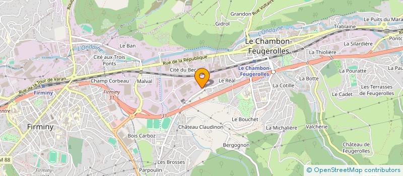 localisation de l'entreprise TRAVAUX PUBLICS CONVERT à LE CHAMBON-FEUGEROLLES