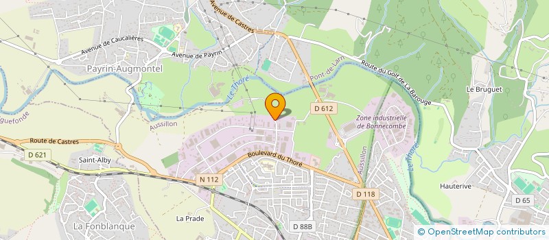 localisation de l'entreprise TRAVAUX PUBLICS DE LA MONTAGNE NOIRE à AUSSILLON