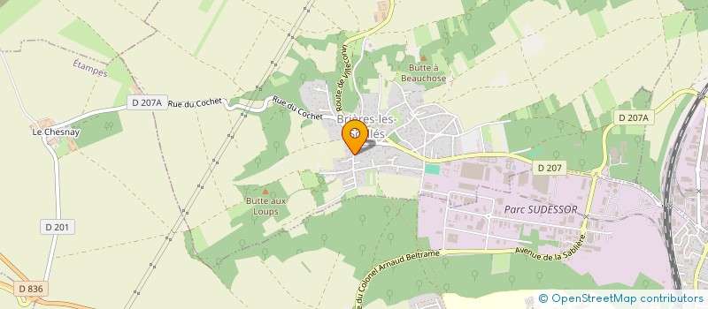 localisation de l'entreprise TRAVAUX PUBLICS DES MONCEAUX SARL à BRIERES-LES-SCELLES