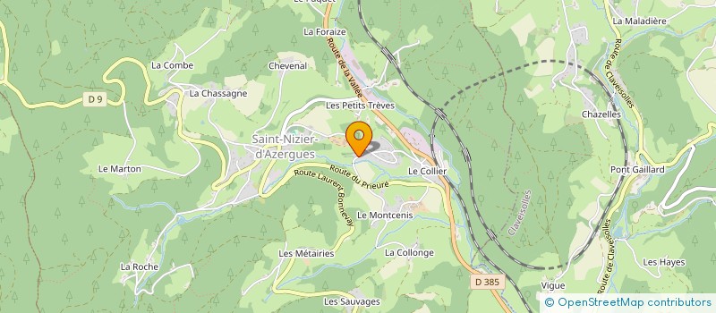 localisation de l'entreprise TRAVAUX PUBLICS DES MONTS DU BEAUJOLAIS  CHAMBOST-ALLIERES