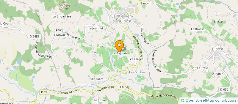 localisation de l'entreprise TRAVAUX PUBLICS DU RHONE  SAINT-JULIEN-SUR-BIBOST