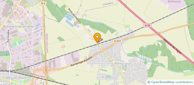 localisation de l'entreprise TRAVAUX PUBLICS ET ASSAINISSEMENT  ATHIES-SOUS-LAON