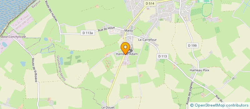 localisation de l'entreprise TRAVAUX PUBLICS ET PARTICULIERS à GRANDCAMP-MAISY