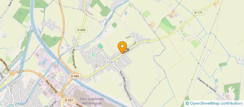 localisation de l'entreprise TRAVAUX PUBLICS HESDIGNEUL  ESSARS