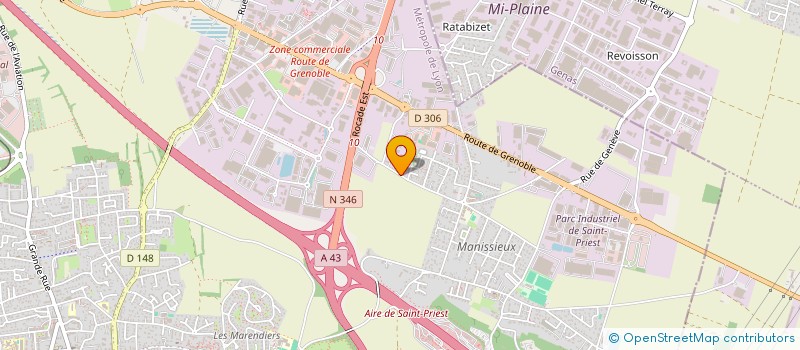 localisation de l'entreprise TRAVAUX PUBLICS LYONNAIS  SAINT-PRIEST