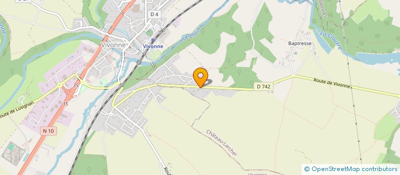 localisation de l'entreprise TRAVAUX PUBLICS SYLVAIN GARCON  CHATEAU-LARCHER