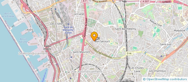 localisation de l'entreprise TRAVAUX SAINT GEORGES à MARSEILLE
