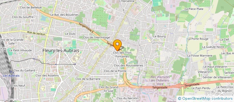 localisation de l'entreprise TRAVAUX SECOND OEUVRE BATIMENT SARL à ORLEANS