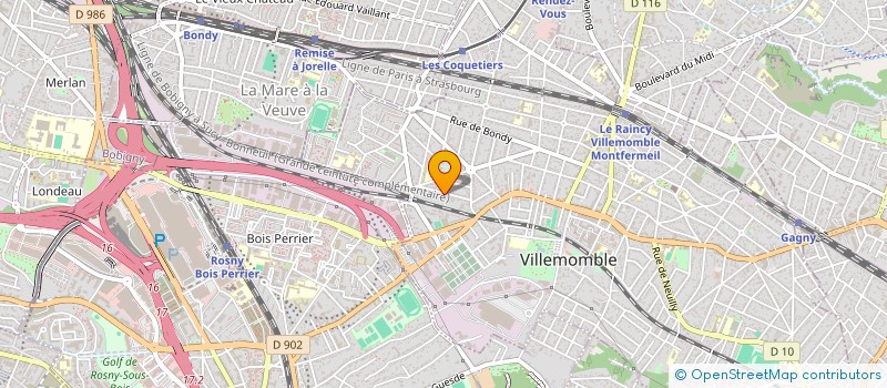 localisation de l'entreprise TRAVAUX SERVICE BATIMENT à VILLEMOMBLE