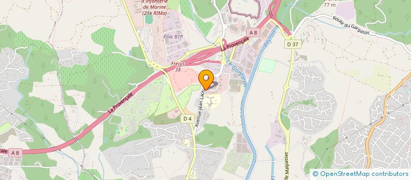 localisation de l'entreprise TRAVAUX SPECIAUX DU VAR à FREJUS