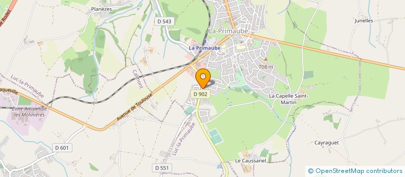 localisation de l'entreprise TRAVAUX TELECOM ELAGAGE  LUC-LA-PRIMAUBE