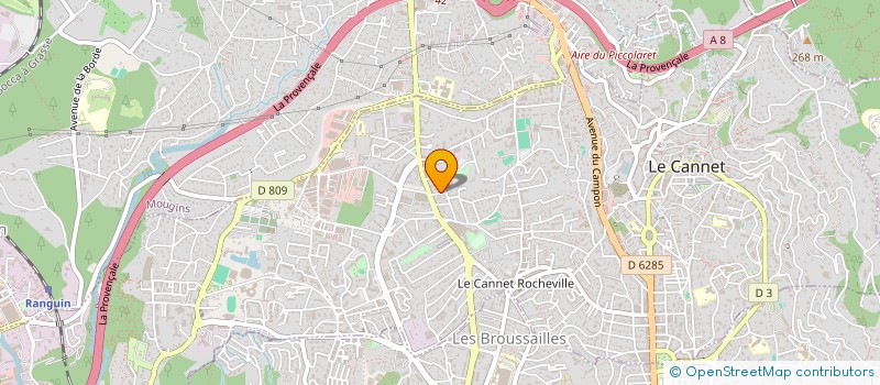 localisation de l'entreprise TRAVAUXBAT à LE CANNET