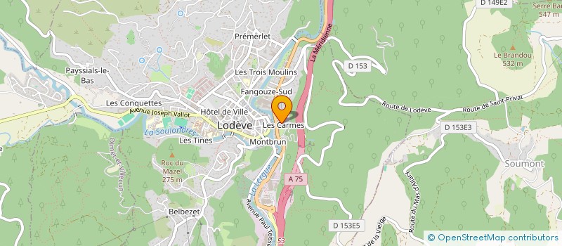 localisation de l'entreprise TRAVELLING à LODEVE