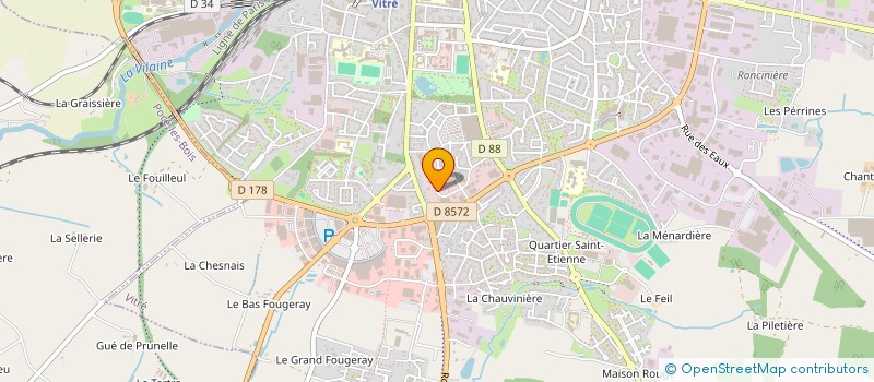localisation de l'entreprise TRAVERS MENUISERIE à VITRE