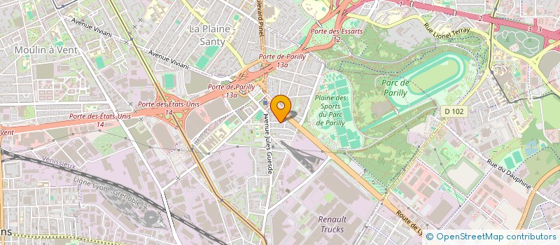 localisation de l'entreprise TRAVERSE.E.S  VENISSIEUX