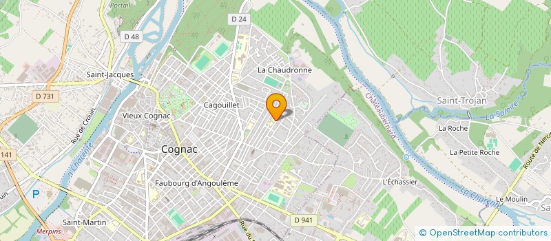 localisation de l'entreprise TRAVERSIERE 12 à COGNAC
