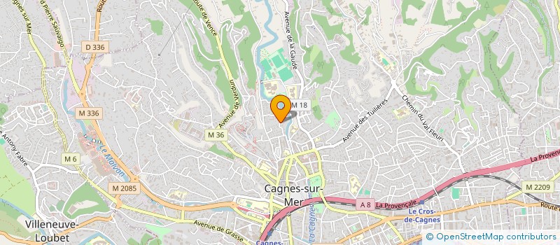 localisation de l'entreprise TRAVOTEX à CAGNES-SUR-MER