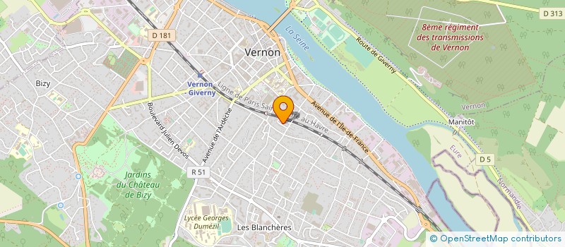 localisation de l'entreprise TRD BATIMENT à VERNON