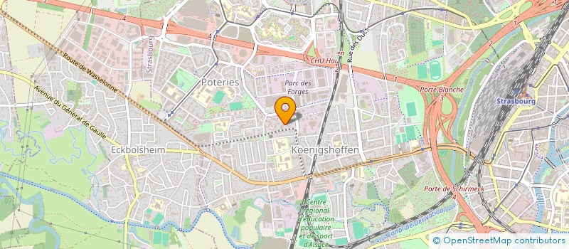 localisation de l'entreprise TRE TRANSPORT DE L'EST à STRASBOURG