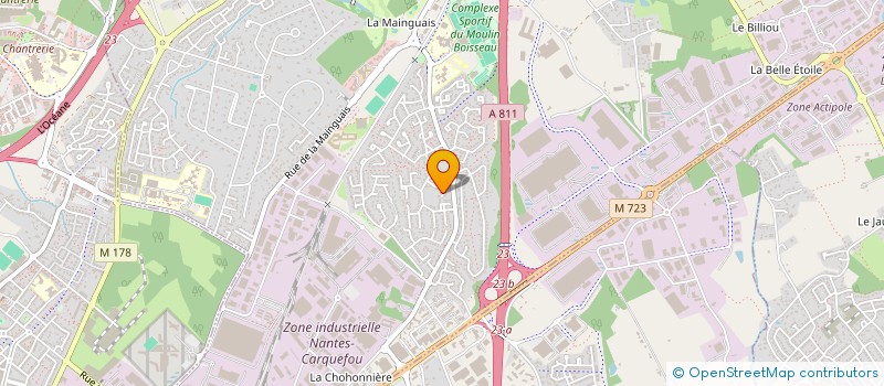 localisation de l'entreprise TREBELLEC  CARQUEFOU