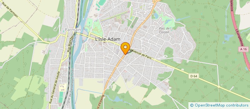 localisation de l'entreprise TREBOR à L'ISLE-ADAM