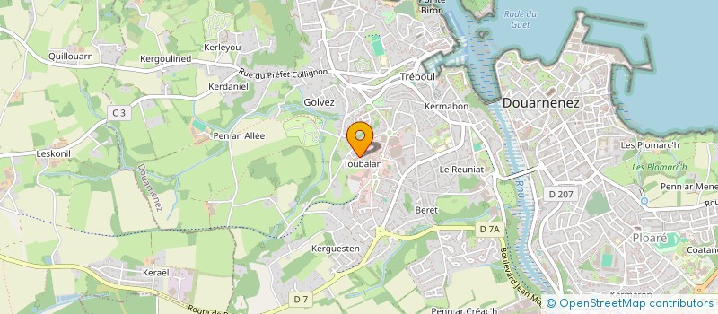localisation de l'entreprise TREBOULDIS à DOUARNENEZ