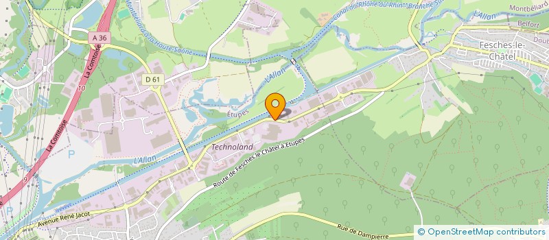 localisation de l'entreprise TRECIA à ETUPES