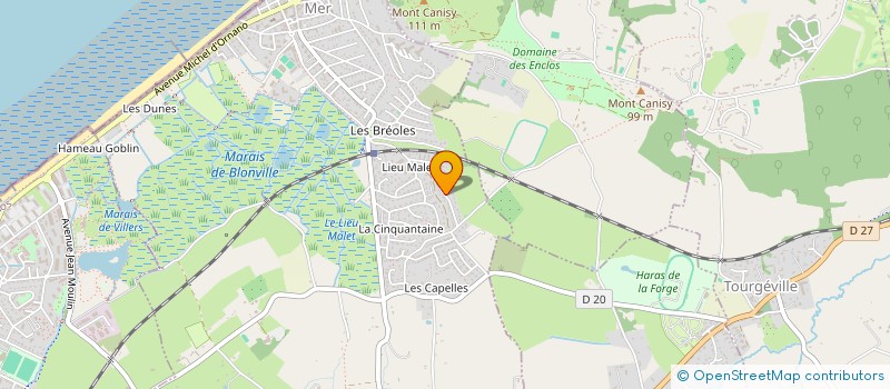 localisation de l'entreprise TREDAC  BLONVILLE-SUR-MER