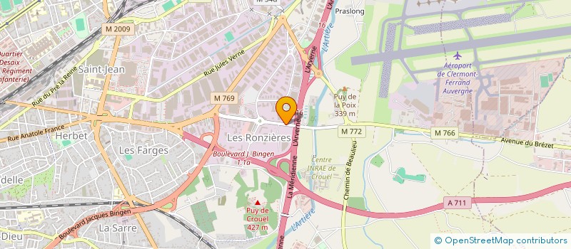 localisation de l'entreprise TREDART  CLERMONT-FERRAND