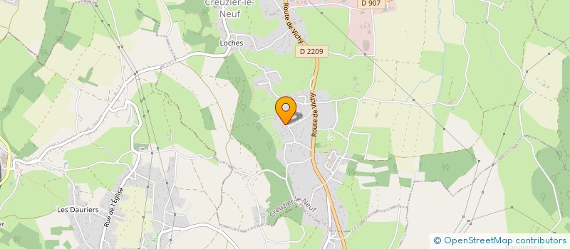 localisation de l'entreprise TREFLE A 4 FEUILLES  CREUZIER-LE-NEUF