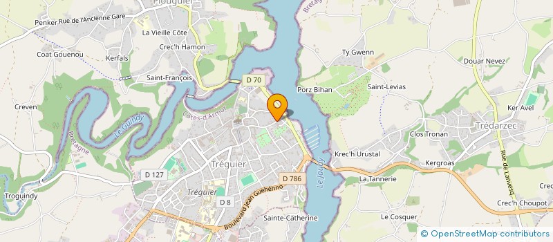 localisation de l'entreprise TREG'ORTHO  TREGUIER