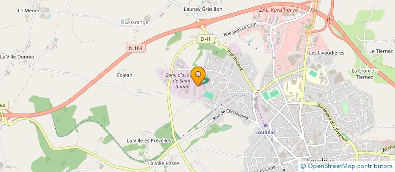 localisation de l'entreprise TREG22 - LA  TREGUEUX