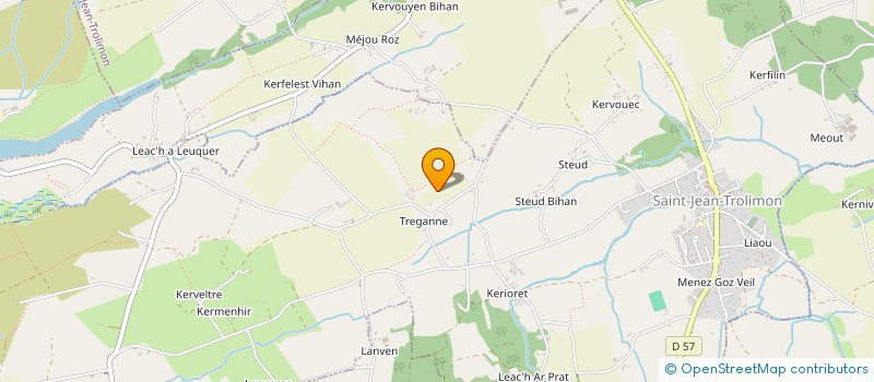localisation de l'entreprise TREGANNE-CHANTELOUBE  ST JEAN TROLIMON