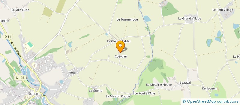 localisation de l'entreprise TREGARO à ROHAN