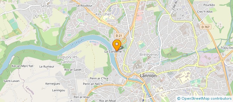 localisation de l'entreprise TREGOR PEINTURE  LANNION