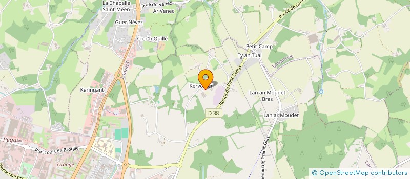 localisation de l'entreprise TREGOR SABLAGE à PLOUMILLIAU