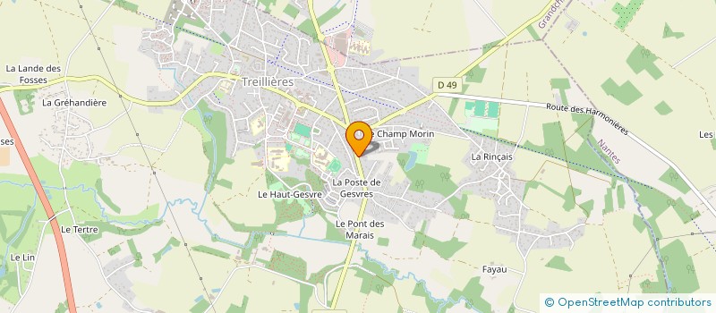 localisation de l'entreprise TREILLIERES AUTOMOBILES  TREILLIERES