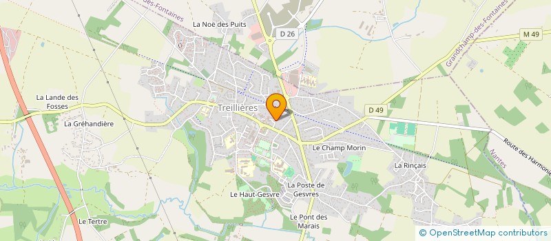 localisation de l'entreprise TREILLIERES MUSIQUE à TREILLIERES