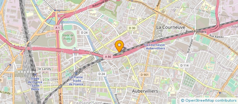 localisation de l'entreprise TREIZE TRAVAUX  AUBERVILLIERS