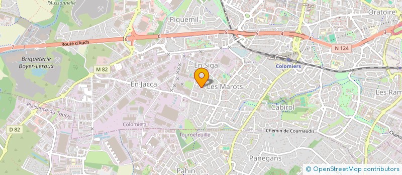 localisation de l'entreprise TREIZECLUB. à COLOMIERS