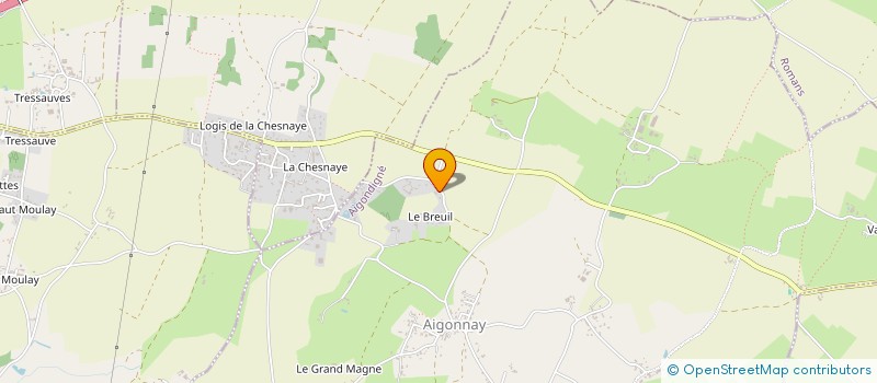 localisation de l'entreprise TREMBLAY TUYAUTERIE SOUDURE INDUSTRIELLE  AIGONDIGNE