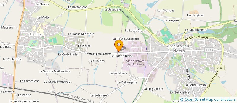 localisation de l'entreprise TREMY  ARGENTRE-DU-PLESSIS